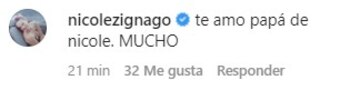 Nicole Zignago le responde a