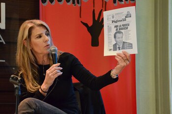 La jueza mostró la tapa