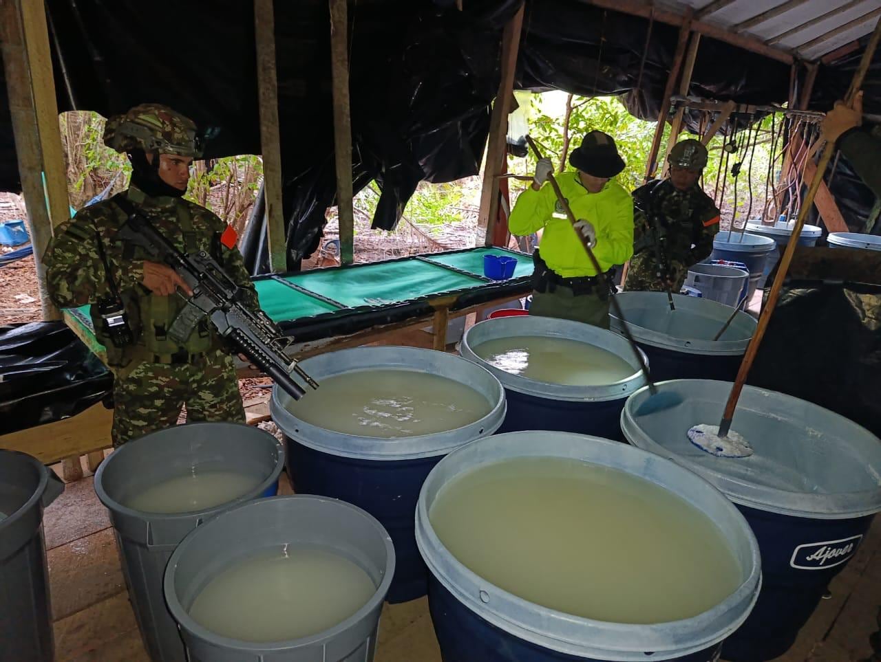 La Armada de Colombia desmantela un laboratorio de cocaína en Nariño - crédito Armada Nacional