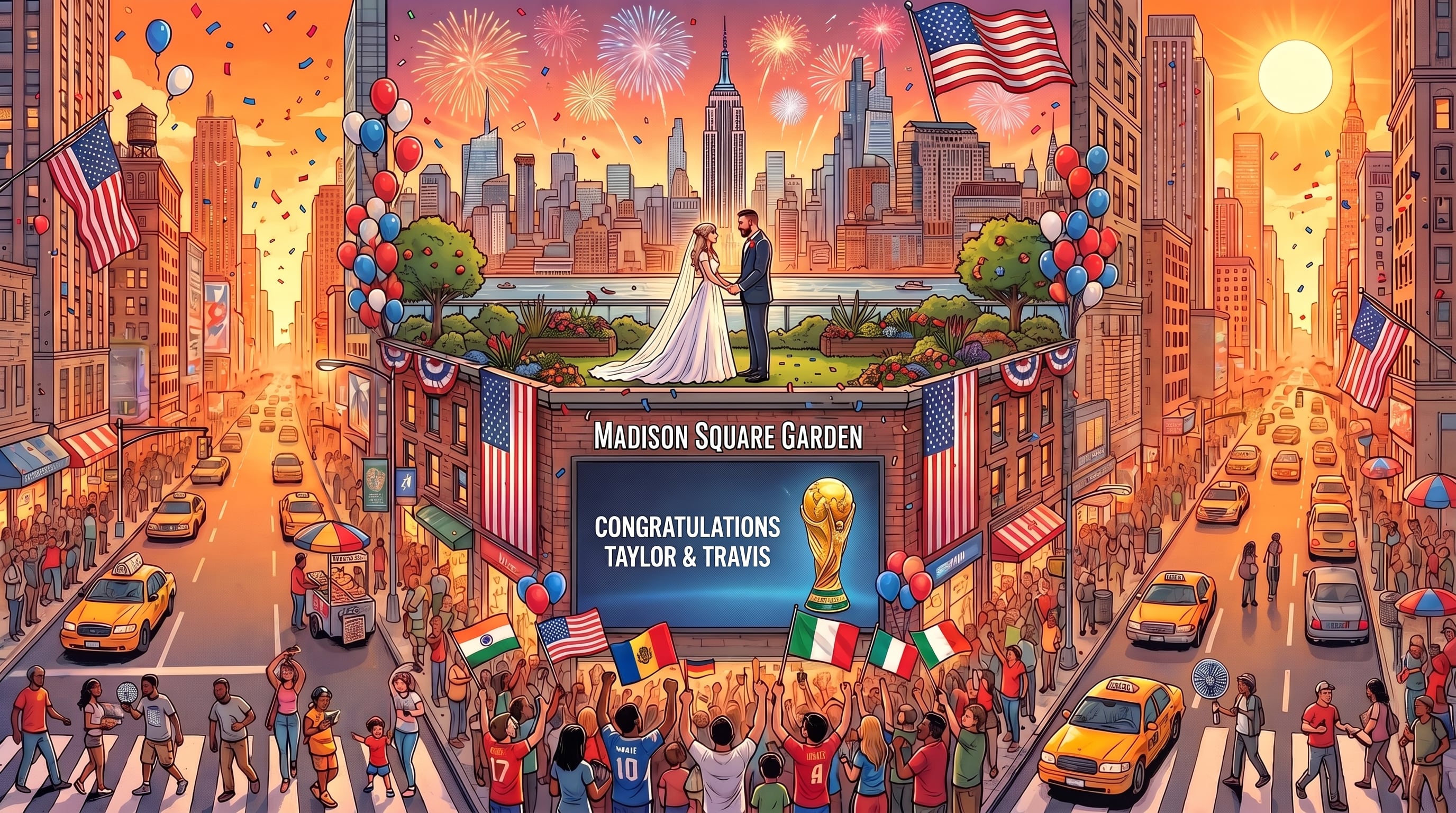 El Mundial de fútbol reforzó la euforia en Nueva York con hinchas internacionales en bares, calles y puntos emblemáticos como Times Square (Imagen Ilustrativa Infobae).