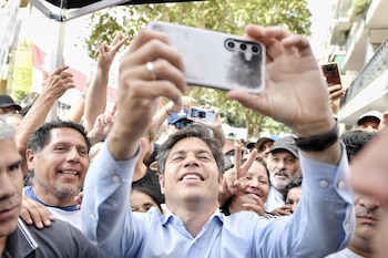 Axel Kicillof en la movilización