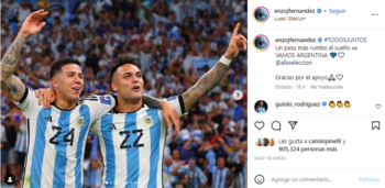 El abrazo de Enzo Fernández