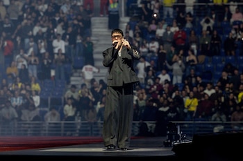 El cantante canario Quevedo, durante un concierto. (Europa Press)