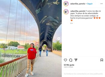 Pamela Cabanillas comparte post en