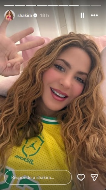 Shakira mostró su apoyo a Brasil en su reciente partido ante Haiti, correspondiente a la fase de grupos del Mundial - crédito @shakira/Instagram
