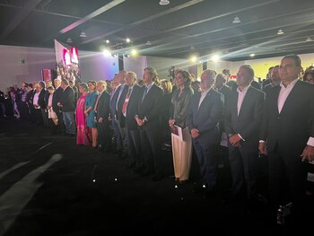 El grupo de aspirantes congregados