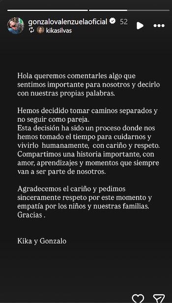 El comunicado con el que