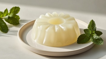 La gelatina de yogurt griego