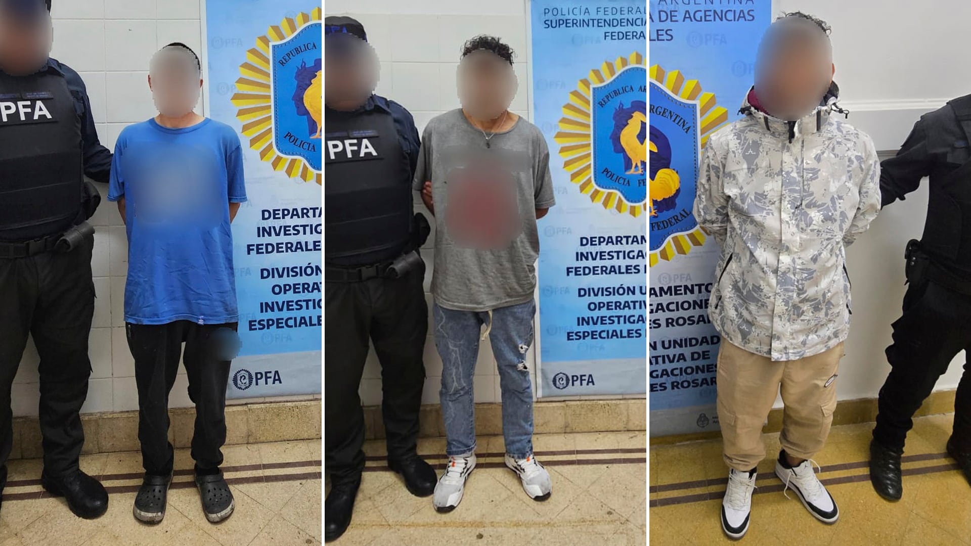 Tres de los sospechosos detenidos