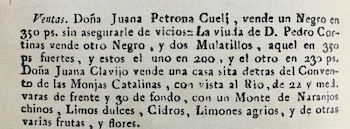 El diario incluía avisos, con