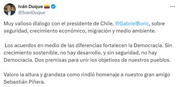 Iván Duque sostuvo un "valioso