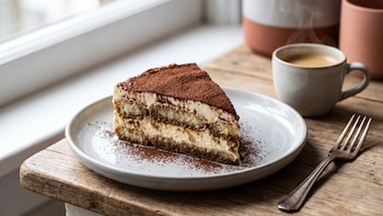 Receta de torta de tiramisú con café y queso crema, rápida y fácil