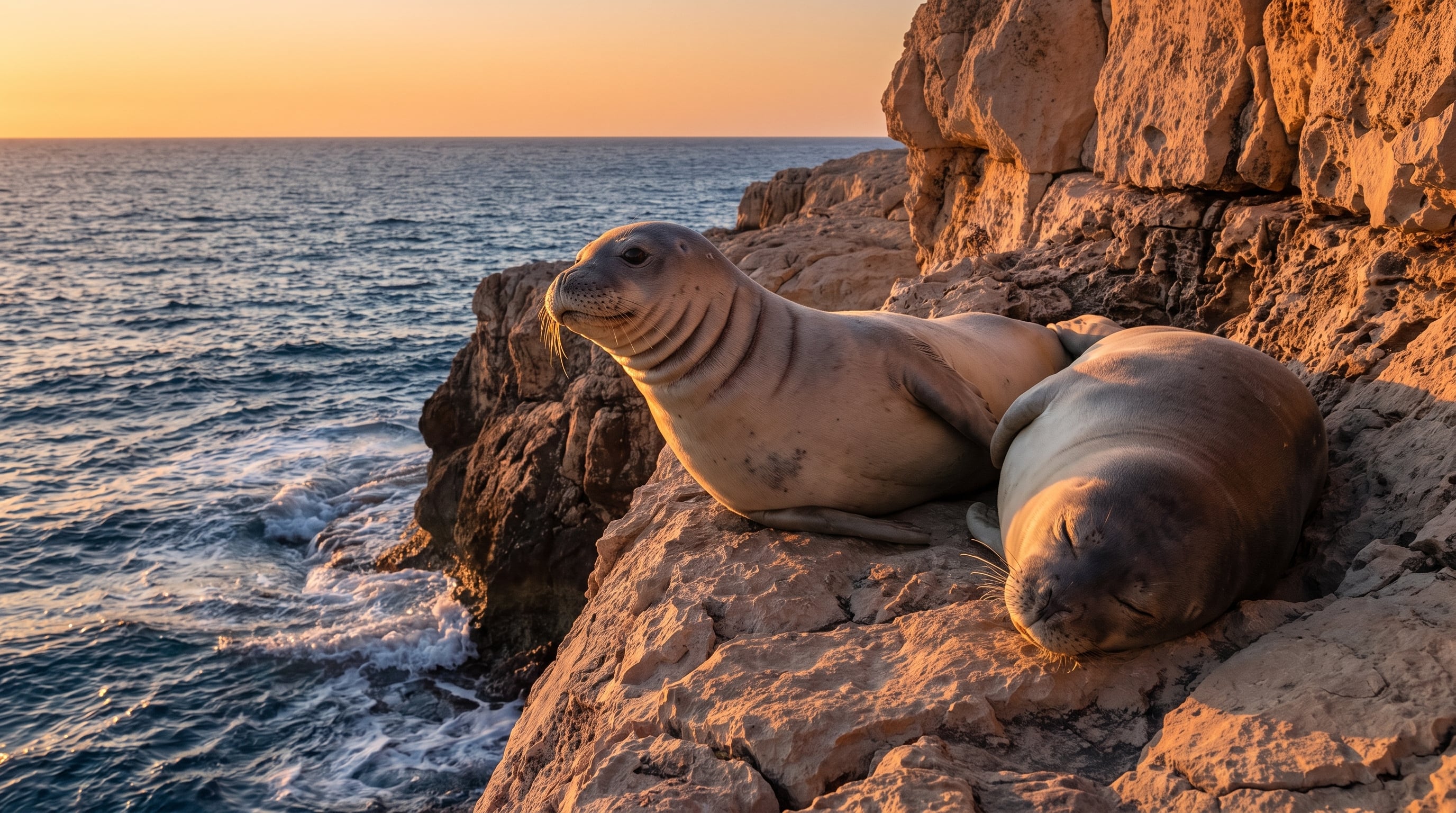 La foca monje del Mediterráneo está clasificada como vulnerable por la UICN y enfrenta desde hace décadas la circulación humana en el litoral mediterráneo (Imagen Ilustrativa Infobae)
