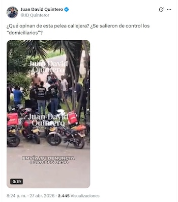 El caso se hizo viral el 27 de abril de 2026 - crédito @JD_Quinteror/X