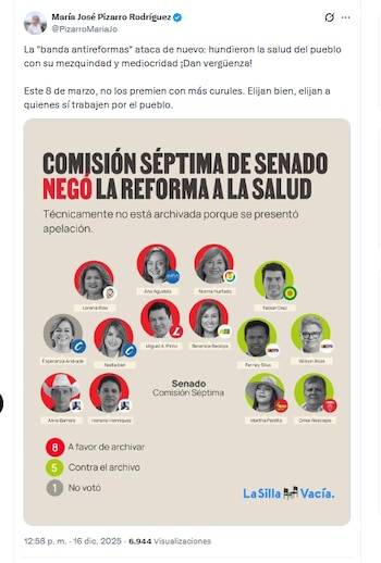 La senadora María José Pizarro