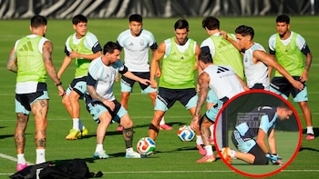 El gesto de dolor del Dibu Martínez, el abrazo entre dos figuras y los ausentes: las perlitas de la práctica de la Selección