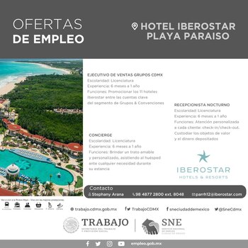 Vacantes en hoteles de la