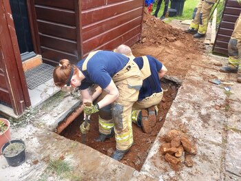 Miembros del departamento de bomberos
