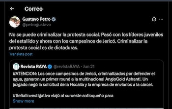 Gustavo Petro habló en su
