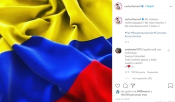 Post en Instagram de Carlos Torres. Foto: Instagram @carlos1torres1
