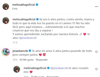 La empresaria le dedicó a Jesús Barco una publicación en la que recordó los desafíos que atravesaron como pareja.