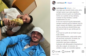La publicación de Rodrigo De Paul después del anuncio de Lionel Messi