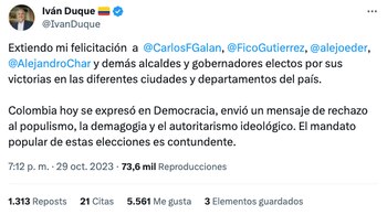 Iván Duque se pronunció en