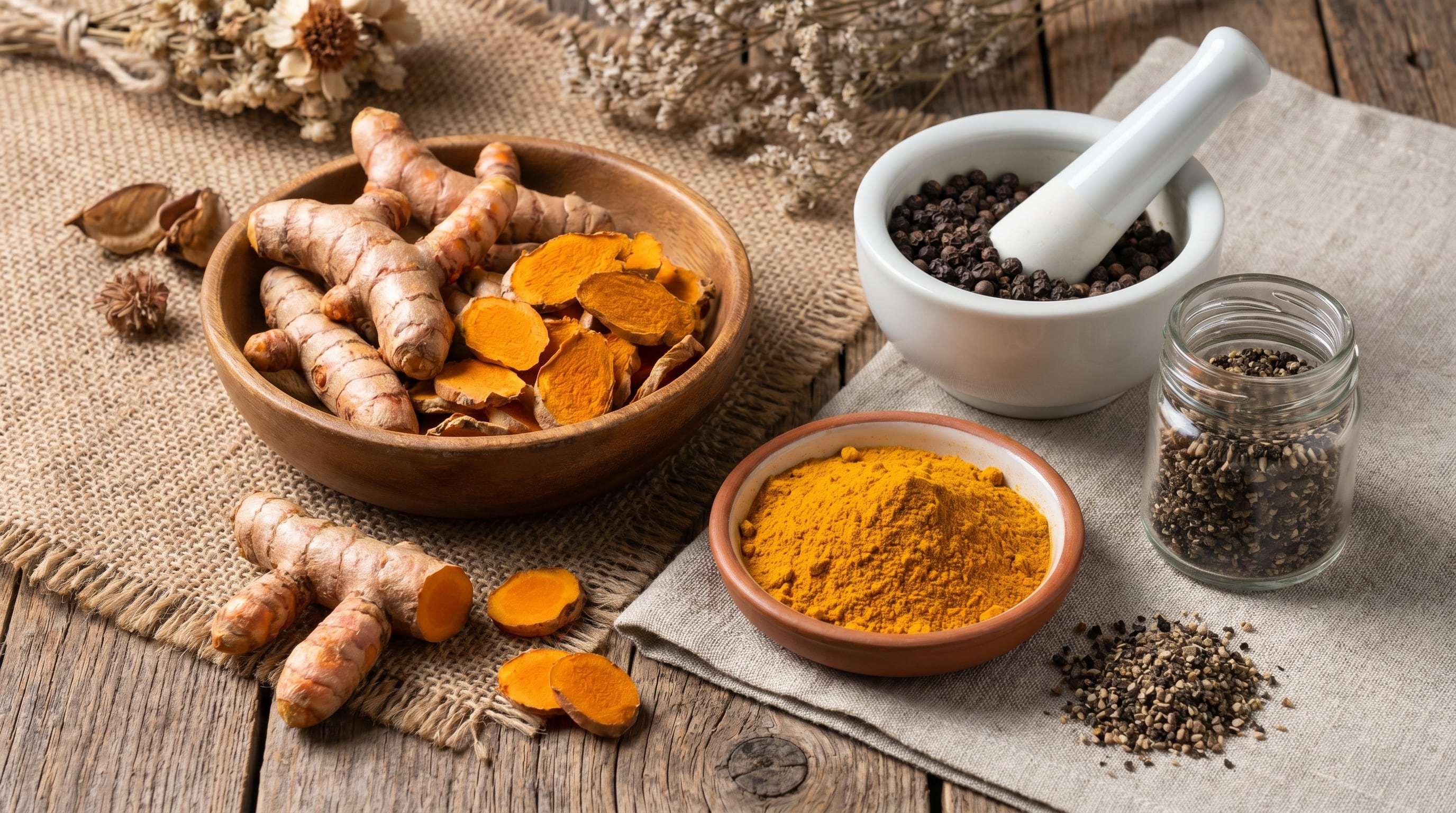 La curcumina tiene baja absorción y se elimina rápido del cuerpo, por lo que tomar cúrcuma sola no logra un efecto antiinflamatorio significativo en las articulaciones. (Imagen Ilustrativa Infobae)