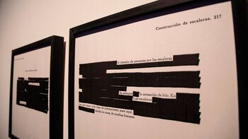 Detalle de una obra de