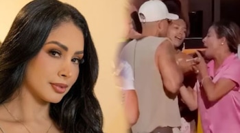 Pamela Franco marca distancia de Pamela López tras pelea por comida en reality. Captura: La Granja VIP.