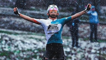 El ciclista colombiano Edison Callejas