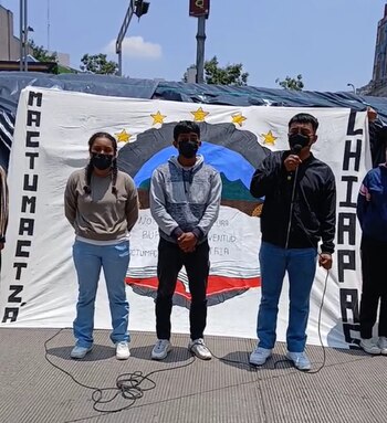 Escuela Normal Rural Mactumactzá manifestación CDMX 2