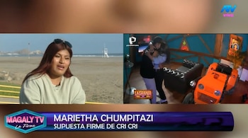 Exponen presunta doble vida sentimental de ‘Cri-Cri’: mujer asegura que él negaba a su esposa. Captura: Magaly TV La Firme.