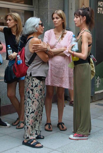 Paola Krum fue a despedir