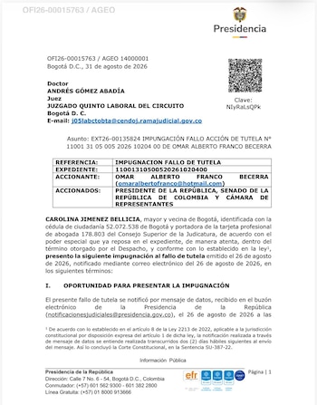 La defensa argumenta que fue el Congreso de la República el que incluyó la invocación y la alabanza en la ceremonia - crédito Presidencia
