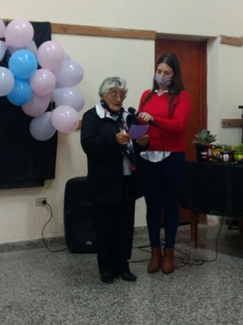 Hilda Ramírez leyó unas palabras