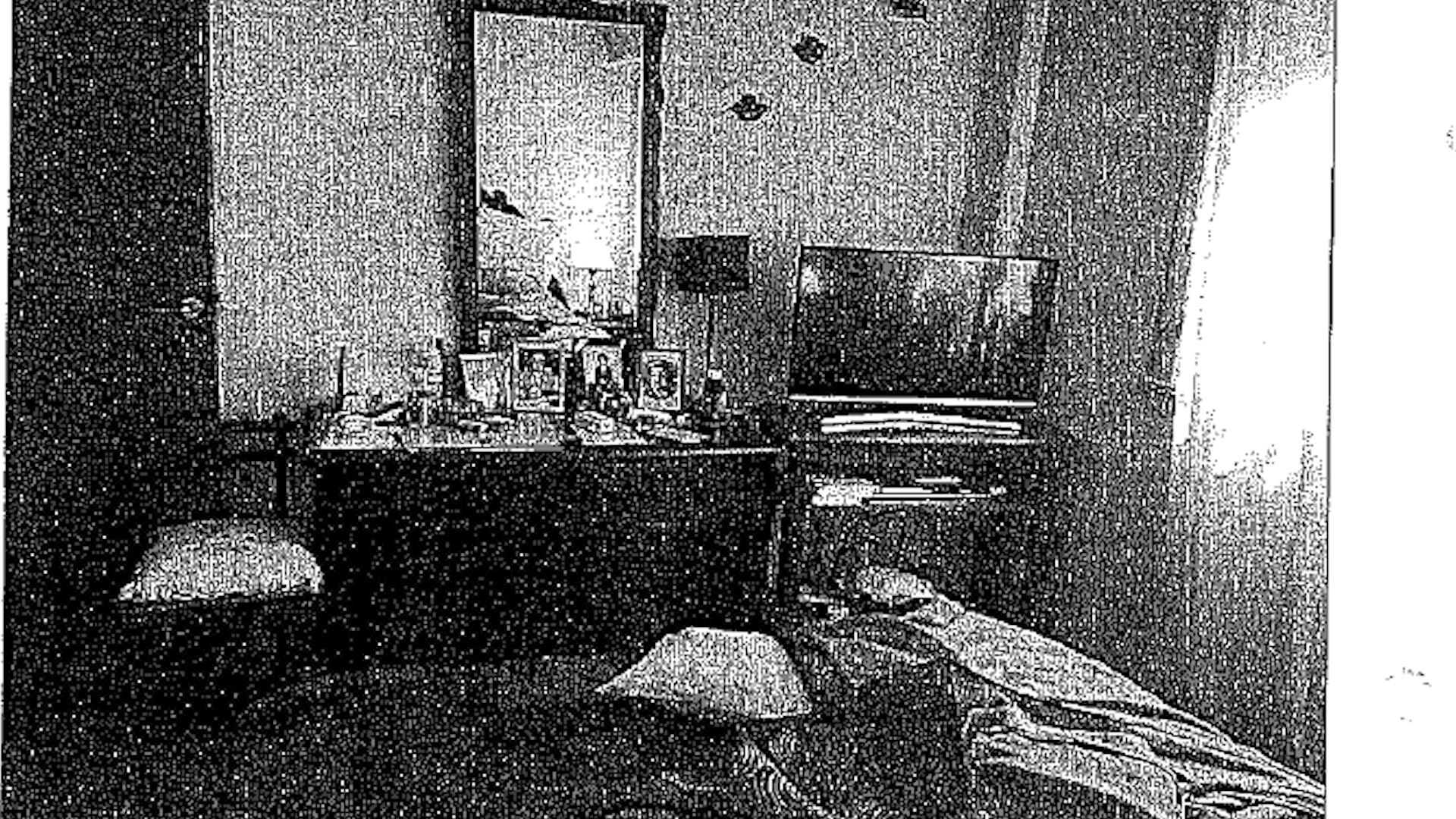 Vista de la habitación de Iris Bianchi: imagen del expediente que investigó su muerte