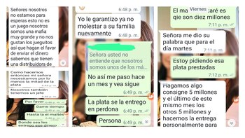 Los chats que habrían sostenido