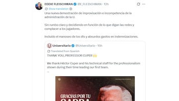 Eddie Fleischman señaló que el despido de Héctor Cúper se debió a un mal manejo de la administración.