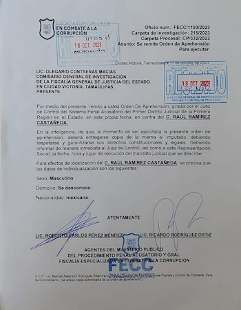 Este es el oficio girado