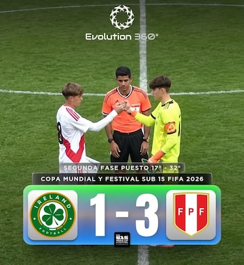 La selección peruana venció a Irlanda y jugará la semifinal con Rusia por el puesto 17 del Mundial Sub 15.