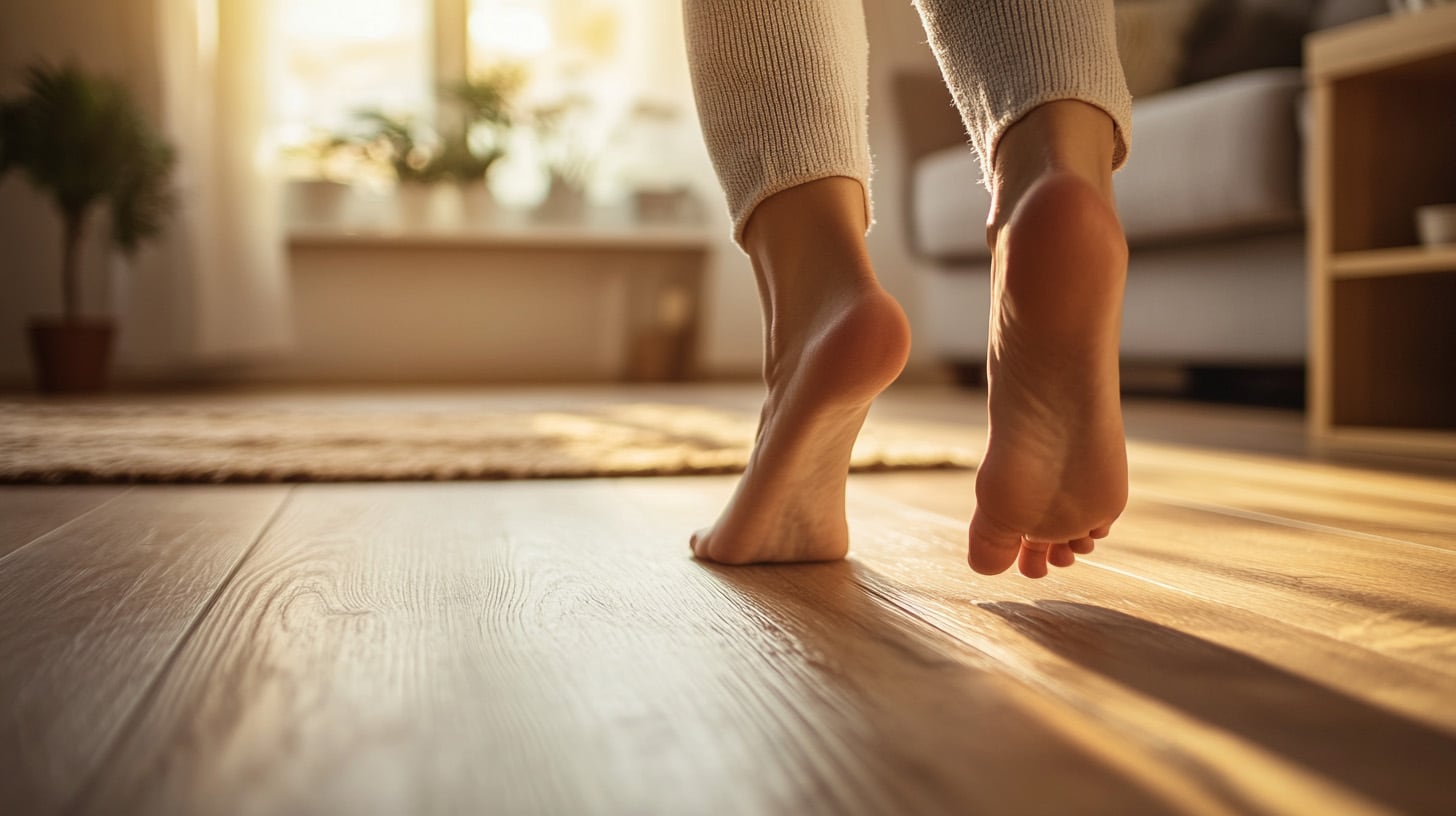 La pérdida de la almohadilla grasa en talones y plantas provoca menor amortiguación, generando molestias al caminar o permanecer de pie en la vejez (Imagen Ilustrativa Infobae)