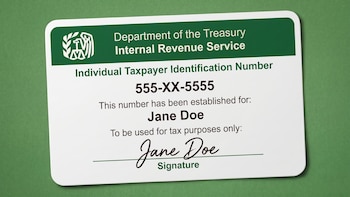 Tarjeta de Número de Identificación Personal del Contribuyente (ITIN) con nombre Jane Doe - VisualesIA ScribNews