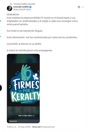 El periodista Gonzalo Guillén denunció presuntas presiones electorales de Keralty a sus empleados - crédito @HELIODOPTERO/X