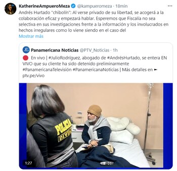 Andrés Hurtado detenido en clínica.