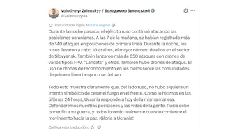 Zelensky denunció que Rusia no respetó en el frente la tregua por el Día de la Victoria y aseguró que responderá los ataques (@ZelenskyyUa)