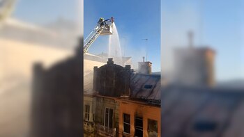 Labores de extinción del edificio