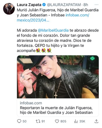La actriz Laura Zapata compartió