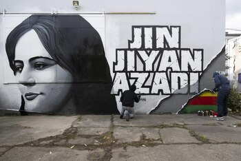 Un mural en Frankfurt recuerda