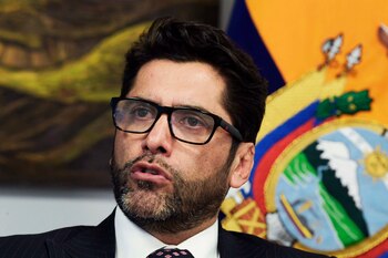 El ministro ecuatoriano de la